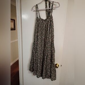 Evolverie Floral Sleeveless Maxi Dress With Belt And PocketSize XL New With Tags